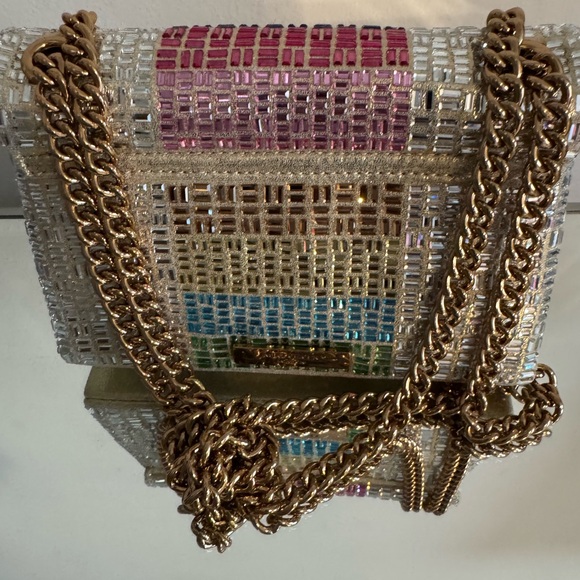 Kurt Geiger Mini Kensington Rainbow Crystals Bag New without tags - Picture 2 of 5